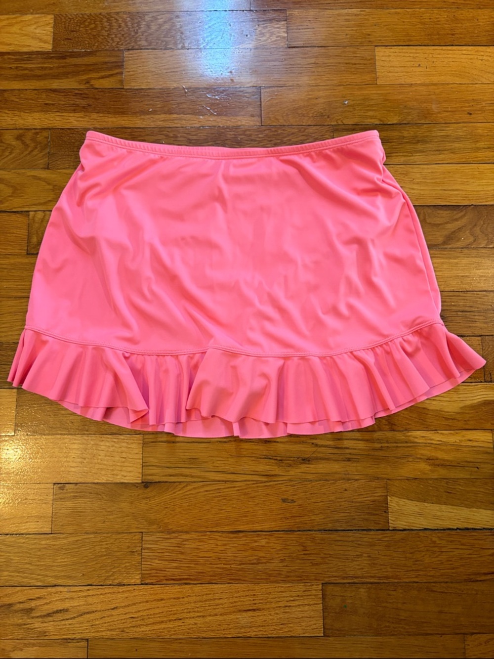 Real Comfort by Chadwicks Pink Ruffle Hem Swim Skirt - NEW Size 12